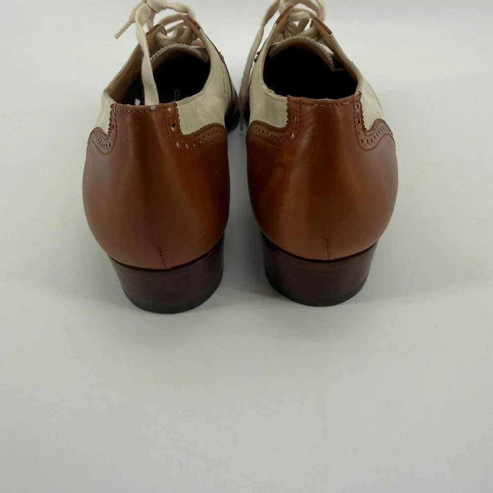 Vintage Polo Ralph Lauren Wingtip Oxfords Womens Size 7.5 AA Made In Italy